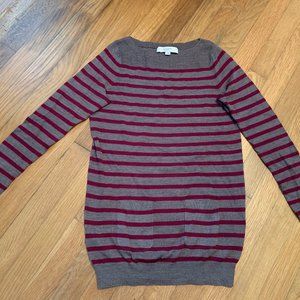 Long Sleeve Striped LOFT Shirt, Size XS